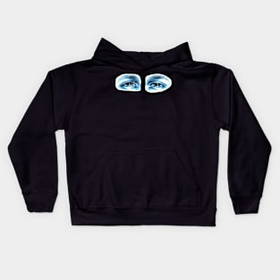 blue eyes Kids Hoodie